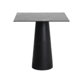 Container table low black marble